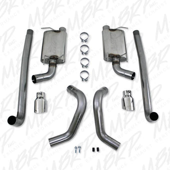 compare product MBRP 11-12 Ford Shelby GT 500 T304 3in Cat Back Dual Split Rear Race Version 4.5in Tips