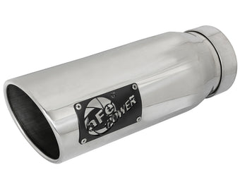 compare product aFe MACH Force-Xp 304 SS Clamp-on Exhaust Tip Polished Left Side 4 IN Inlet x 5 IN Outlet x 12 IN L