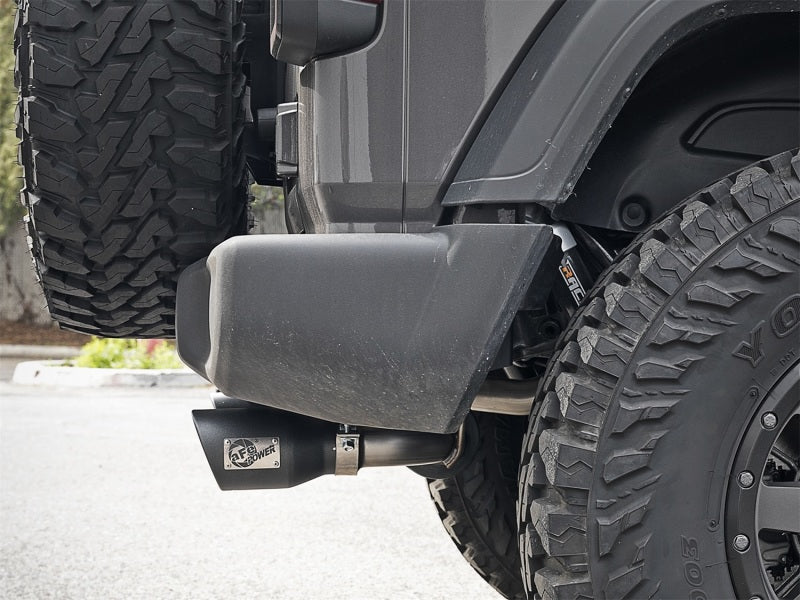 aFe Rebel Series 2.5in 409 SS Axle - Back Exhaust w/ Black Tips 2018+ Jeep Wrangler (JL) V6 3.6L - My Store