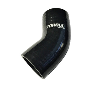 compare product Torque Solution 45 Degree Silicone Elbow: 3 inch Black Universal
