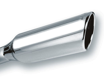 compare product Borla 2.25in Inlet 4in Round Rolled Angle Cut x 12in Long Embossed Exhaust Tip