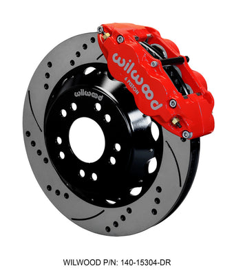 compare product Wilwood Narrow Superlite 6R Front Hat Kit 14.00 Drilled Red 63-87 C10 w/ Wilwood Pro Spindles