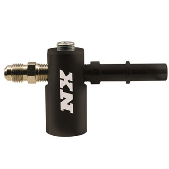 compare product Nitrous Express 3/8-10mm Late Model Billet Fuel Line Adapter 90 Degree