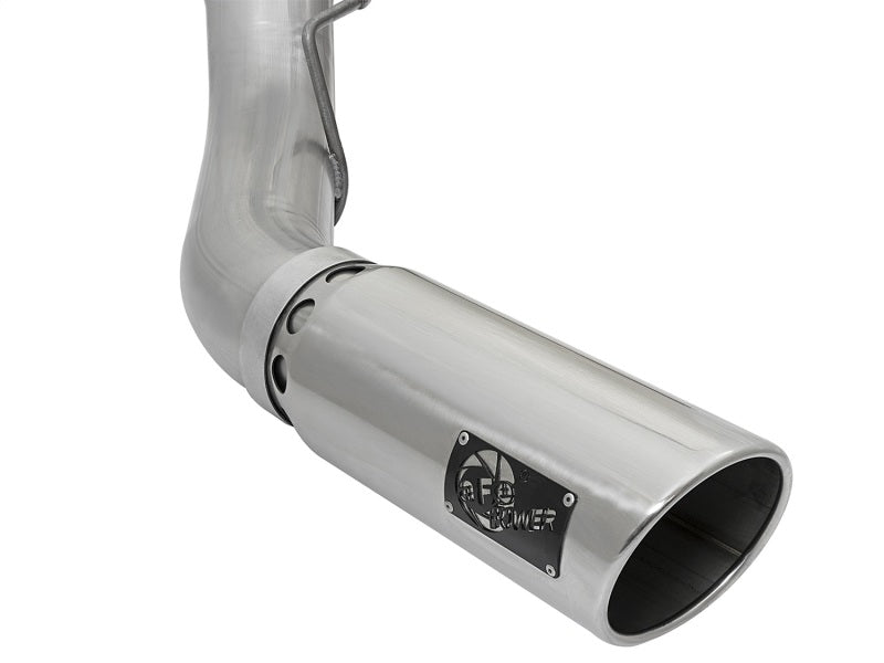 aFe ATLAS 5in DPF - Back Alum Steel Exhaust System w/Polished Tip 2017 Ford Diesel Trucks V8 - 6.7L (td) - My Store