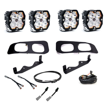 compare product Baja Designs 2023+ Ford SD Squadron Sport 2.0 Dual Fog Pocket Kit Upfitter (Multi Patterns) - Clear