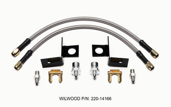compare product Wilwood Flexline Kit 14 inch -3 M10-1.00 IF 1/8 NPT Straight