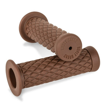 compare product Burly Brand Rubber Diamondback Grips 1in - Brown