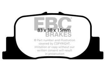 compare product EBC 00-01 Lexus ES300 3.0 Ultimax2 Rear Brake Pads