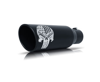 compare product Gibson Patriot Skull Rolled Edge Angle-Cut Tip - 6in OD/3.5in Inlet/18in Length- Black Ceramic