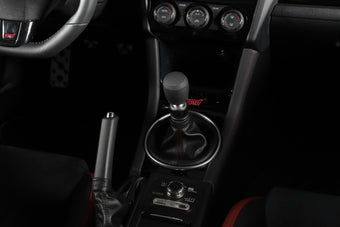 compare product GrimmSpeed Stubby Shift Knob Stainless Steel Black - M12x1.25