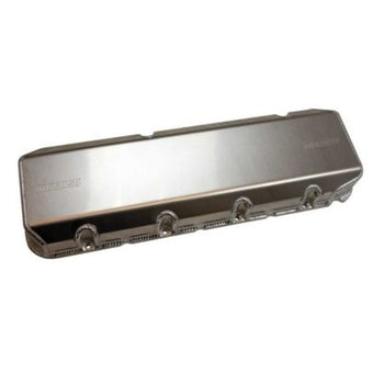 compare product Moroso BBC R-M Raptor 12 Deg/Profiler Hitman 12 Deg Aluminum Valve Cover w/Billet Rail - Pair