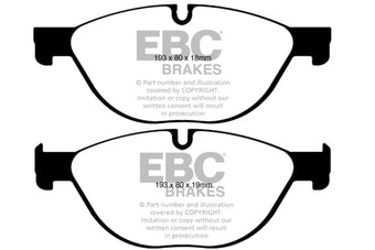compare product EBC 12-13 BMW 528 2.0 Turbo (F10) Performance Yellowstuff Front Brake Pads