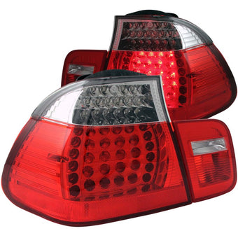 compare product ANZO 2002-2005 BMW 3 Series E46 LED Taillights Red/Clear