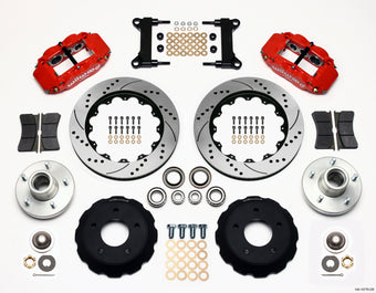 compare product Wilwood Narrow Superlite 6R Front Hub Kit 14.00in Drill Red Chevy C-10 60-87 CPP Drop Spindle