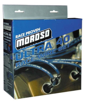 compare product Moroso Chevrolet Small Block (Non-Raised Cam) Ignition Wire Set - Ultra 40 - Unsleeved - Black