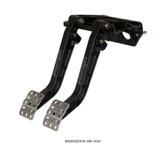 compare product Wilwood Adjustable-Tandem Dual Pedal - Brake / Clutch - Fwd. Swing Mount - 7.0:1 - Black E-Coat