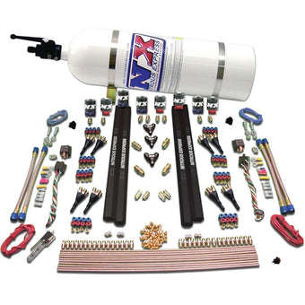 compare product Nitrous Express SX2 Dual Stage/Alcohol - 8 Solenoid Nitrous Kit (200-1200HP) w/15lb Bottle