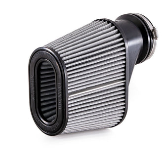 compare product Mishimoto Air Filter 3.86in Inlet 7.2in Filter Length Dry Washable
