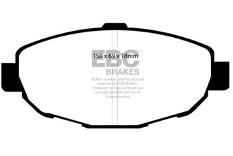 compare product EBC 99-01 Lexus SC300 3.0 Redstuff Front Brake Pads