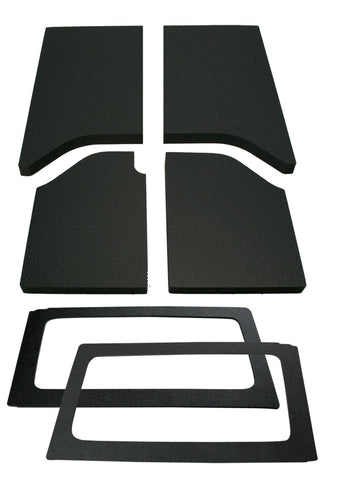 compare product DEI 11-18 Jeep Wrangler JK 2-Door Boom Mat Complete Headliner Kit - 6 Piece - Black