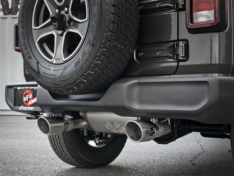 aFe Rebel Series 2.5in 409 SS Cat - Back Exhaust w/ Polished Tips 2018+ Jeep Wrangler (JL) V6 3.6L - My Store