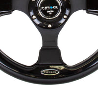 NRG Reinforced Steering Wheel (320mm) Blk w/Gloss Black Trim - My Store