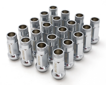 compare product Wheel Mate 12x1.25 48mm Muteki SR48 Satin Silver Open End Lug Nuts