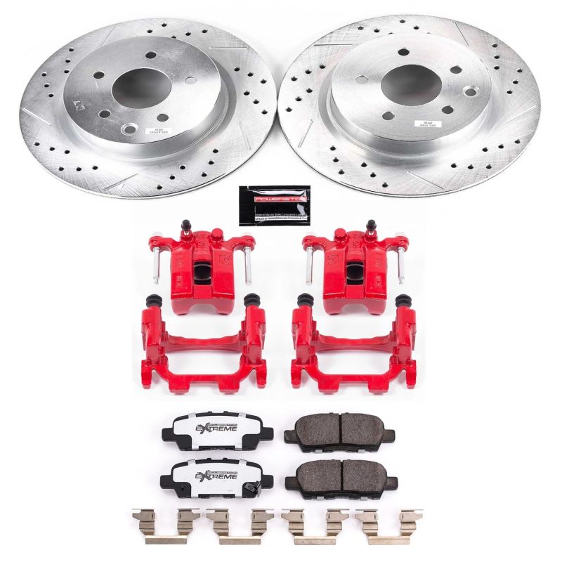 Power Stop 18 - 19 Nissan 370Z Rear Z26 Street Warrior Brake Kit w/Calipers - My Store