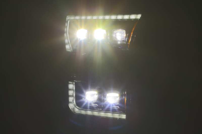 AlphaRex 17 - 20 Ford Raptor NOVA LED Proj Headlights Plank Style Matte Black w/Activ Light/Seq Signal - My Store