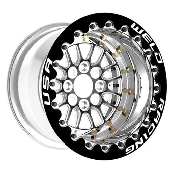 compare product Weld Tuner Import Drag 13x10 / 4x100mm BP / 5in. BS Black Wheel CTR Single Beadlock