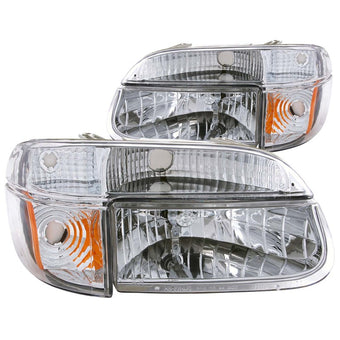 compare product ANZO 1995-2001 Ford Explorer Crystal Headlights Chrome w/ Corner Lights 2pc