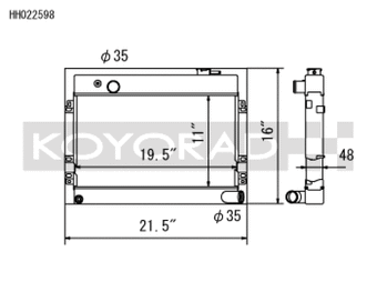 compare product Koyo 68-73 Datsun 510 1.6L (MT) Radiator