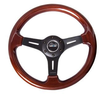 compare product NRG Classic Wood Grain Steering Wheel (330mm) Wood Grain w/Matte Black 3-Spoke Center
