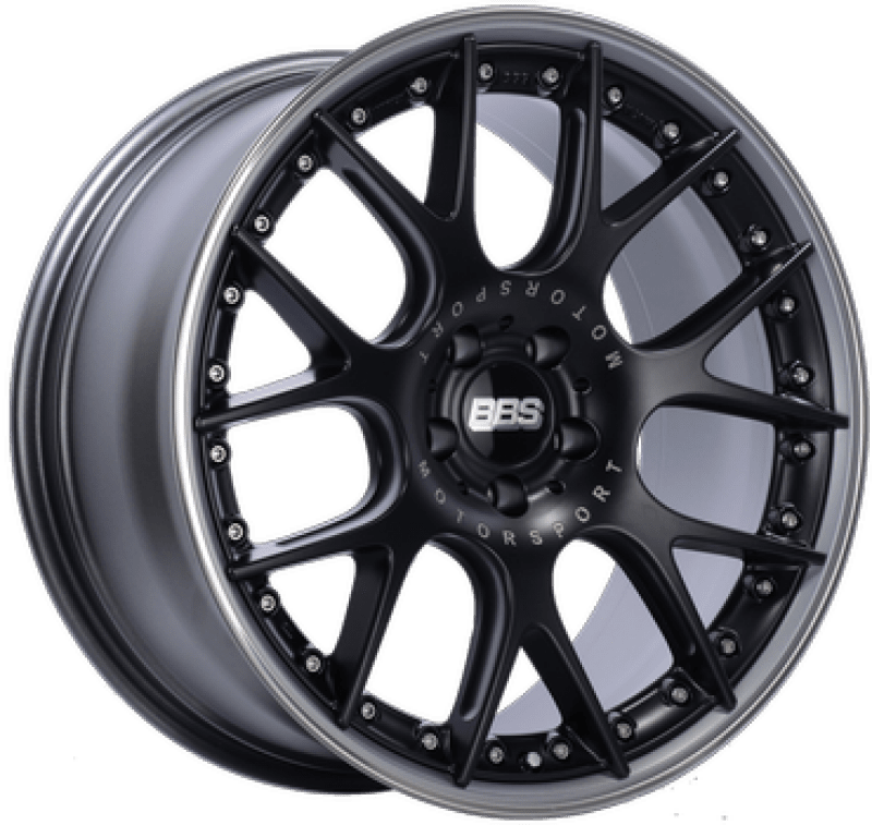 BBS CH - RII 21x10.5 5x112 ET17 CB66.5 Black Center Platinum Lip SS Rim Prot Wheel - 82mm PFS/Clip Req - My Store