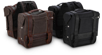 compare product Burly Brand Throw-over Saddlebag - Dark Oak