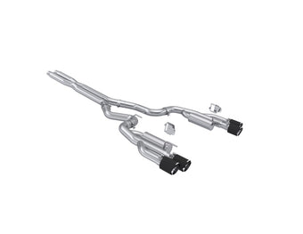 compare product MBRP 2024+ Ford Mustang 5.0L T304 SS 3in Cat-Back Exhaust w/ Quad Carbon Fiber Tips (Valve Delete)