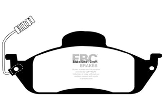 compare product EBC 98 Mercedes-Benz M-Class (ML) ML320 3.2 Ultimax2 Front Brake Pads