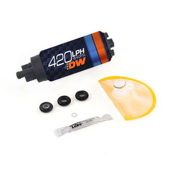 compare product DeatschWerks DW420 Series 420lph In-Tank Fuel Pump w/ Install Kit For G35 03-08 350Z 03-08