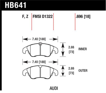 compare product Hawk Performance 09-11 Audi A4/Quattro / 08-11 Quattro / 09-11 Q5 Front Ceramic Street Brake Pads