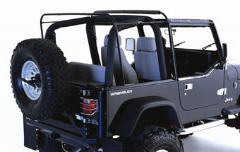 compare product Rampage 1987-1995 Jeep Wrangler(YJ) Soft Top Hardware - Black