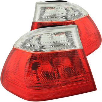 compare product ANZO 1999-2001 BMW 3 Series E46 Taillights Red/Clear