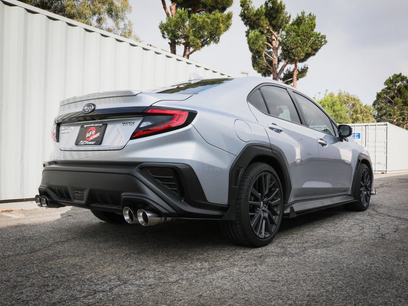 aFe POWER Takeda 3in to 2 - 1/2in 304 SS Cat - Back Exhaust w/ Polished Tips 22 - 23 Subaru WRX H4 - 2.4L(t) - My Store