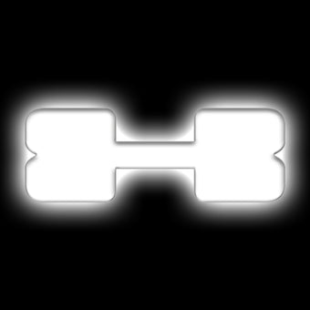 compare product ORACLE Lighting Universal Illuminated LED Letter Badges - Matte Wht Surface Finish - X