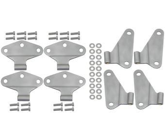 compare product Kentrol 07-18 Jeep Wrangler JK Body Door Hinge Set 8 Pieces 4 Door Bare Grey
