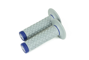 compare product Renthal Soft/Firm MX Dual Compound Grips Tapered 1/2 Waffle - Gray/Blue