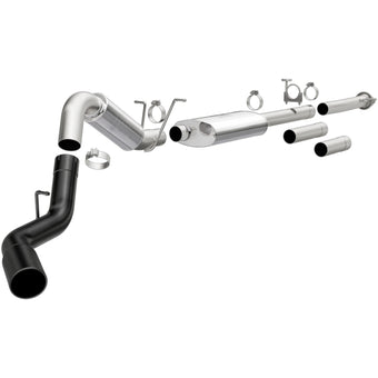 compare product MagnaFlow 11-19 GM 2500/3500 6.0L 4in Single Passenger Side Rear Exit Cat-Back Exhaust w/Black Tips