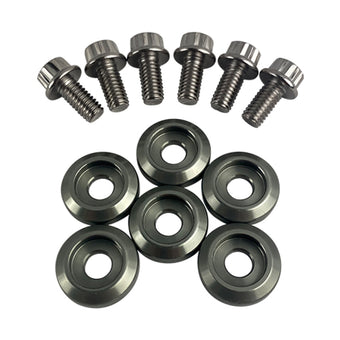 compare product BLOX Racing New Fender Washers Kit M6 12pt - 6pc Large Diameter Gun Metal