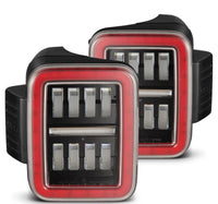 AlphaRex 19 - 24 Jeep Gladiator JT Nova - Series Prismatic LED Tail Lights - Black - Red - My Store