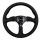 NRG Reinforced Steering Wheel (350mm / 2.5in. Deep)Blk Alcantara Comfort Grip w/4mm Matte Blk Spokes - My Store