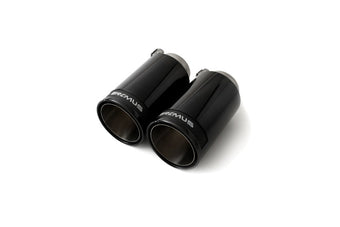 compare product Remus Stainless Steel 98mm Black Chrome Straight w/Carbon Insert Tail Pipe Set (Pair)